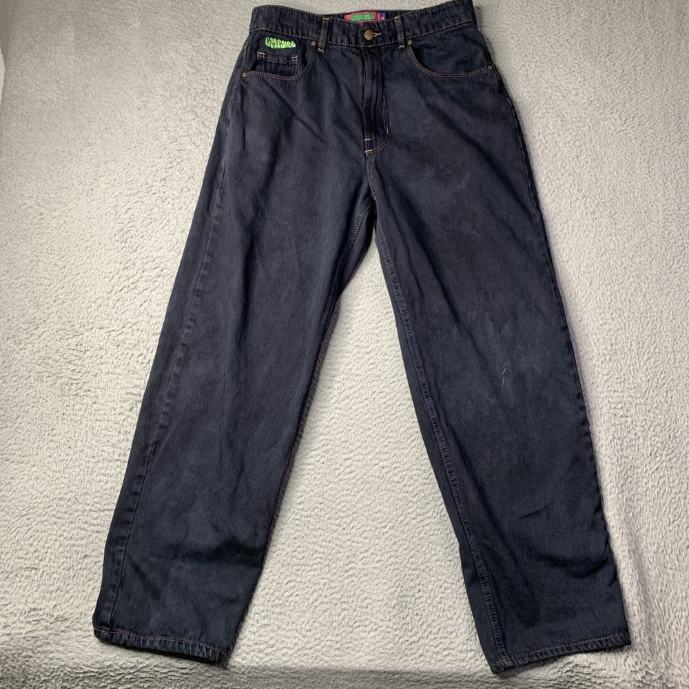 Empyre Dark Purple Wash Skate Jeans Denim Medium Wash Loose Fit Women 10
